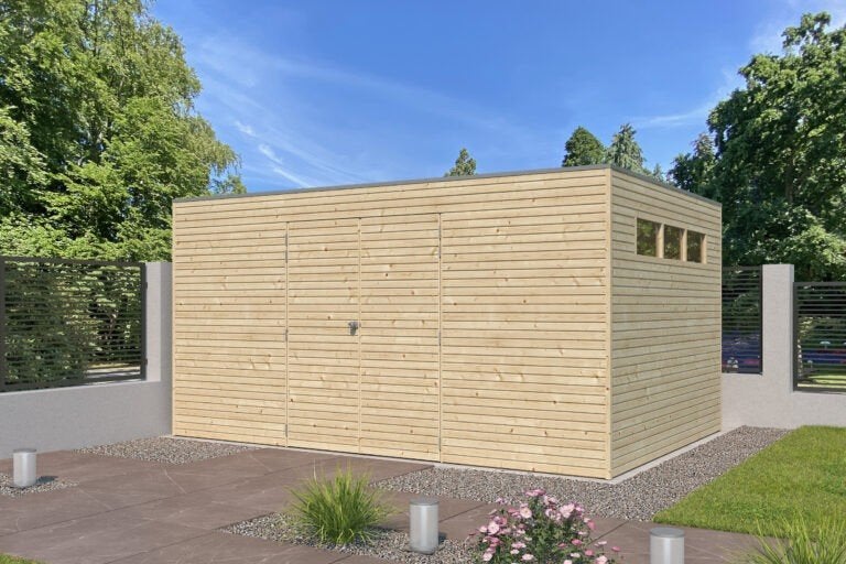 NIEUW Modern blokhut Qube 7203., Hobby en Vrije tijd, Overige Hobby en Vrije tijd, Nieuw, Verzenden