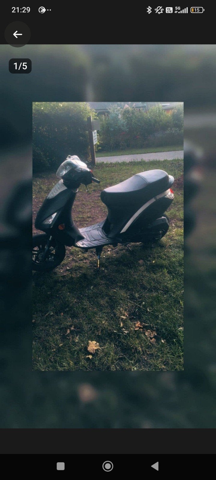 brommer klasse a, Ophalen, Benzine