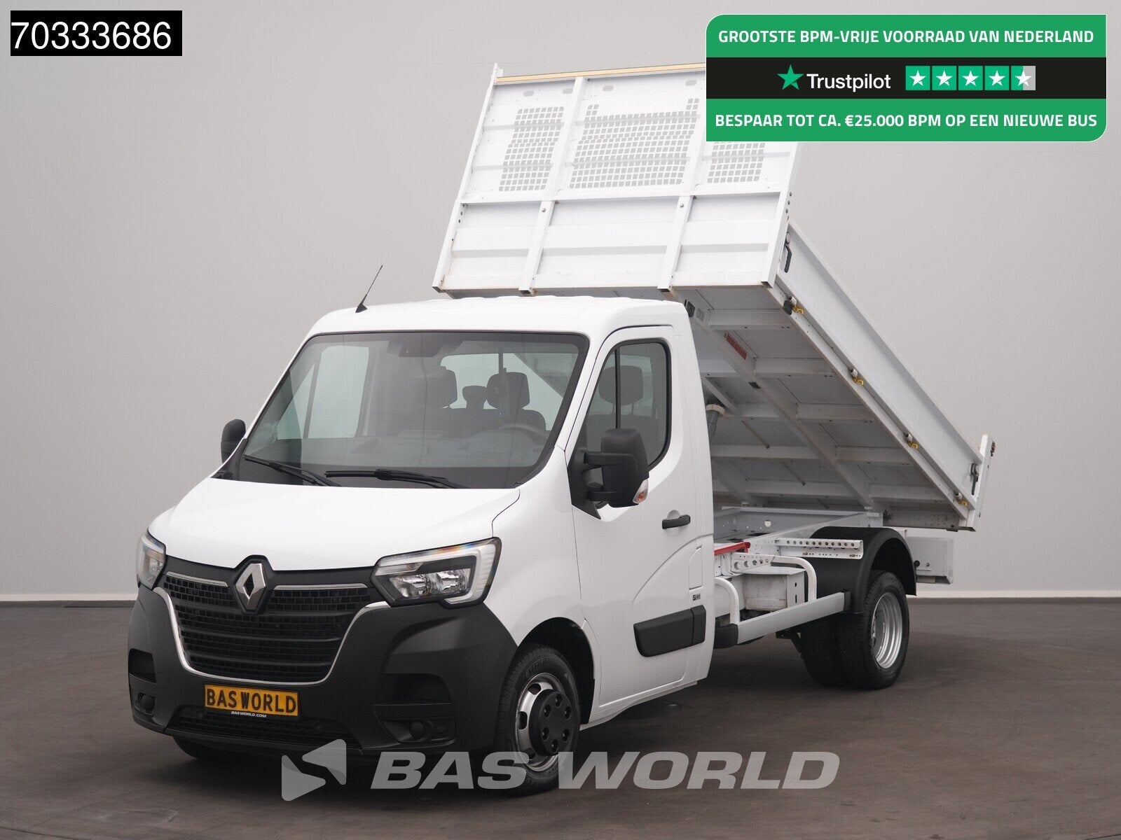 Renault Master 130PK Kipper Dubbellucht 3,5t Trekhaak Airco, Autos, Achat, Euro 6, Entreprise, 96 kW