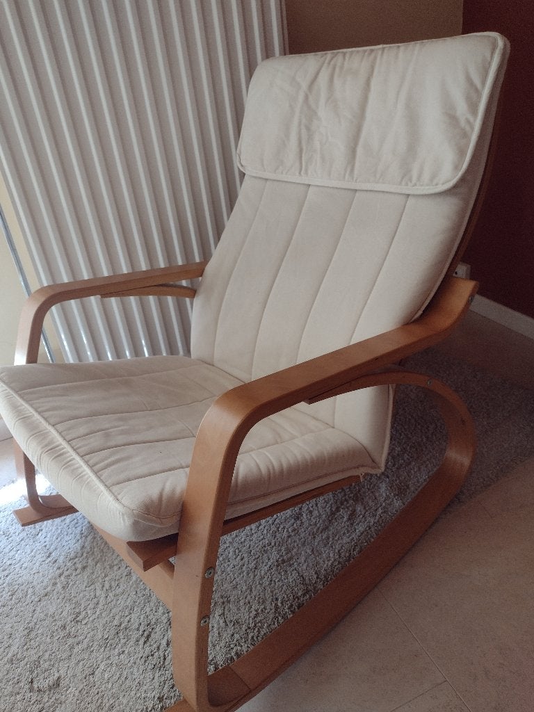 Schommelstoel ikea, Huis en Inrichting, Fauteuils, Ophalen, Gebruikt, Hout
