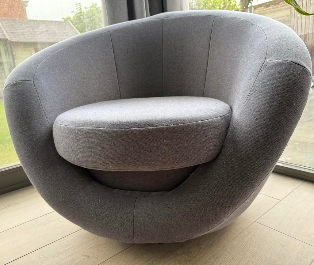 Moderne draaifauteuil, Huis en Inrichting, Fauteuils, Ophalen, Zo goed als nieuw, Stof