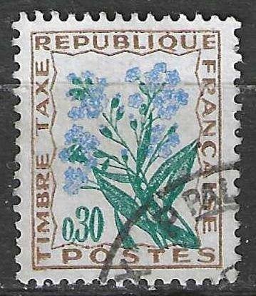 France 1964/1971 - Yvert 99TX - Timbre fiscal - Myosoti (ST), Envoi, Affranchi