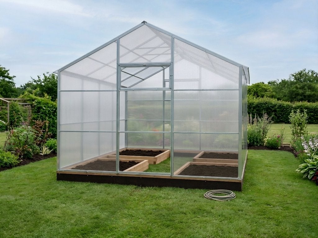 Kas Flora | 3m breed | 4–10m lengte | extra sterk staalframe, Tuin en Terras, Staal, Polycarbonaat, Verzenden, Kweekkas