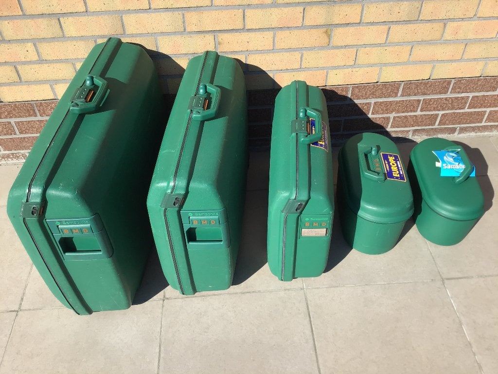 Set samsonite koffers, Handtassen en Accessoires, Ophalen, Gebruikt, Hard kunststof, Slot