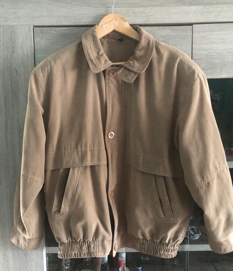 Herenjas in daim Charlie Parker maat 42-44, Kleding | Heren, Ophalen, Zo goed als nieuw, Maat 52/54 (L), Bruin