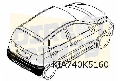 Kia Picanto (-2/09) achterbumper (versie Sporty) (te spuiten, Neuf, Kia, Arrière, -