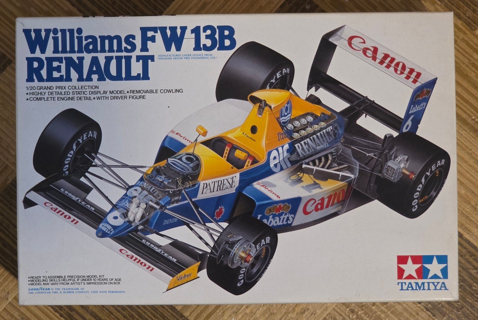 1990 Tamiya modelbouw 1/20 F1 Williams FW13B Thierry Boutsen, Ophalen of Verzenden