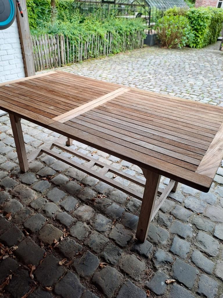Tuintafel teak, Ophalen, Gebruikt, Rechthoekig, Teakhout
