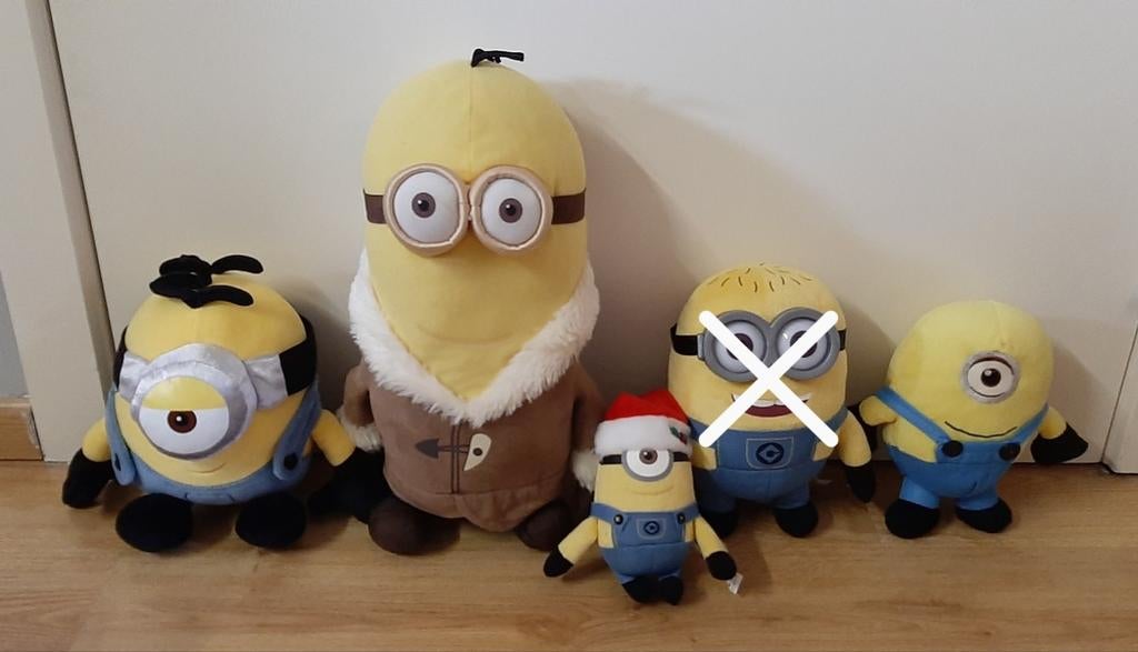 4x knuffels/pluche Minions (als geheel of apart), Enlèvement ou Envoi, Comme neuf