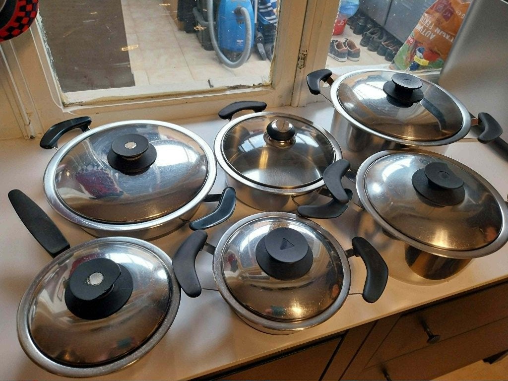 Marmites et poêles en tefal AMC, Maison & Meubles, Cuisine | Casseroles & Poêles, Utilisé, Cocotte, Avec couvercle, Avec poignées