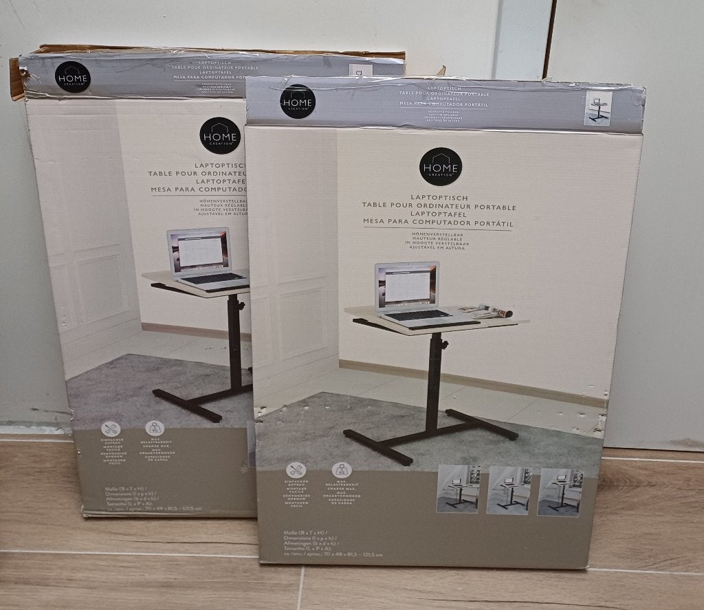 Verstelbaar laptopbureau Home Creation (1 of 2 stuks), Huis en Inrichting, Ophalen, In hoogte verstelbaar, Zo goed als nieuw