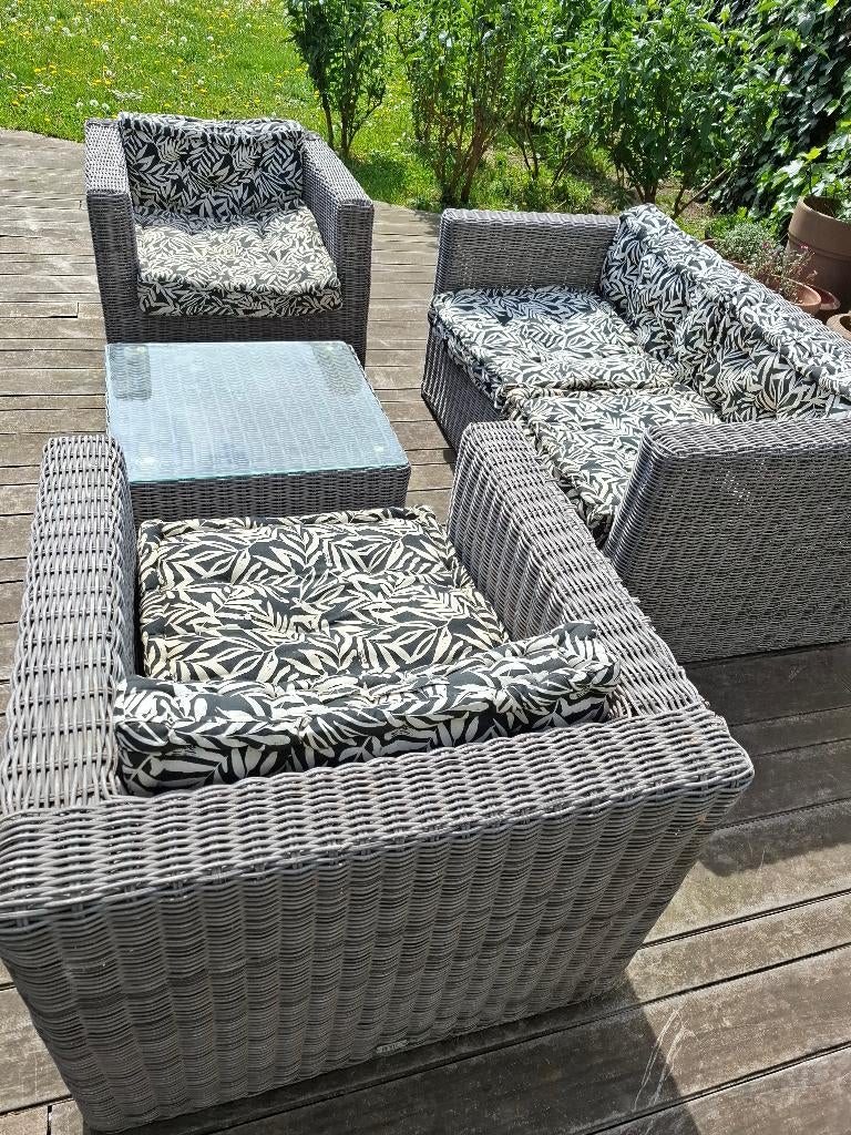 Tuinset zetels + salontafel, Ophalen, Gebruikt, Tuinset