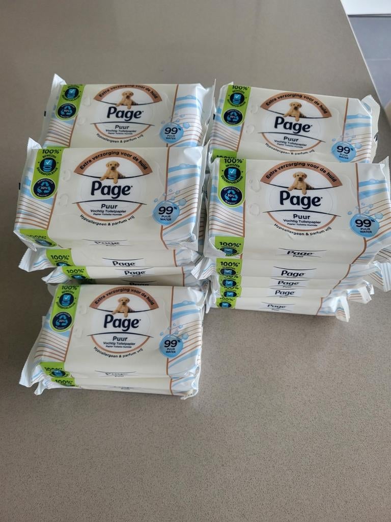NIEUW vochtig toiletpapier (Page, 22 pakjes), Ophalen