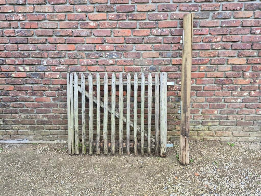 Tuinpoort in kastanjehout, Tuin en Terras, Ophalen, Gebruikt, Hout, Tuinhek