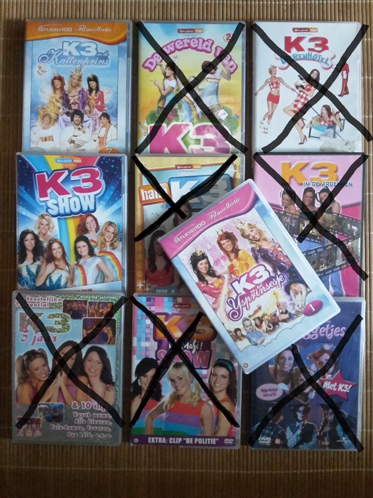 4 Dvd’s van K3 (shows), als nieuw / in prima staat, Cd's en Dvd's, Show, Alle leeftijden, Zo goed als nieuw, Ophalen of Verzenden