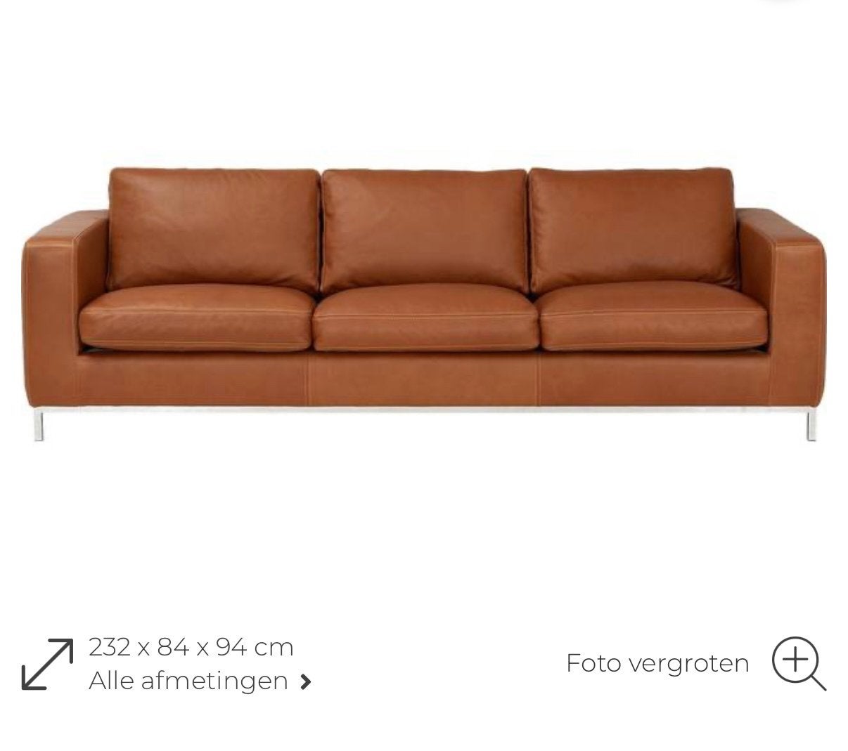 Zetel 3,50 zit met poef zo goed als nieuw, Ophalen, Zo goed als nieuw