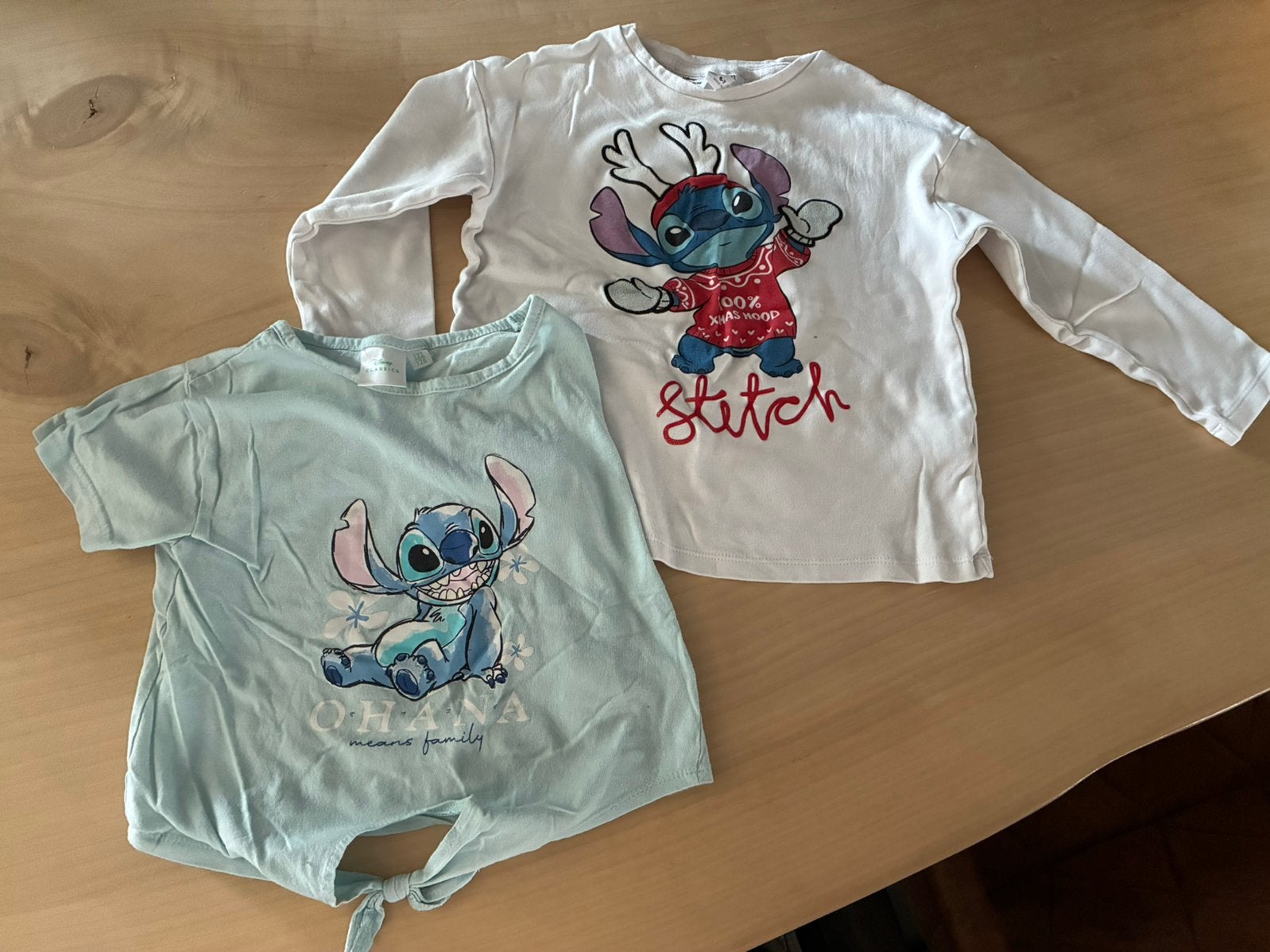 Stitch tshirts, Kinderen en Baby's, Kinderkleding | Maat 122, Ophalen of Verzenden, Gebruikt, Meisje, Shirt of Longsleeve