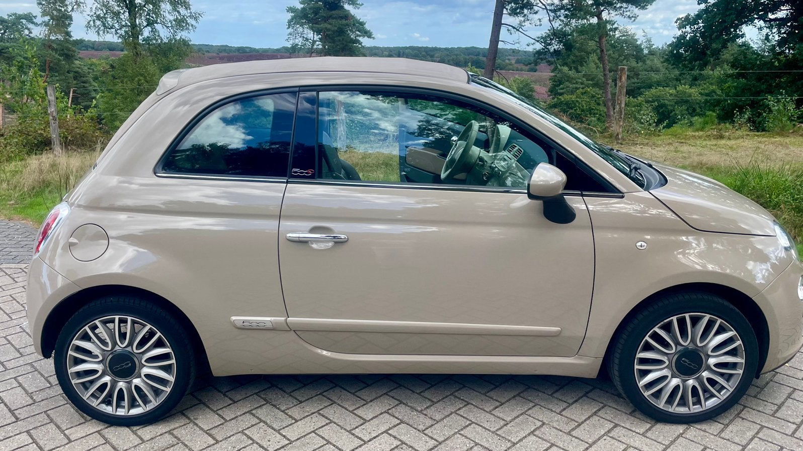 Fiat 500 C 0.9 TwinAir Cult, Cuir, Achat, Beige, Beige