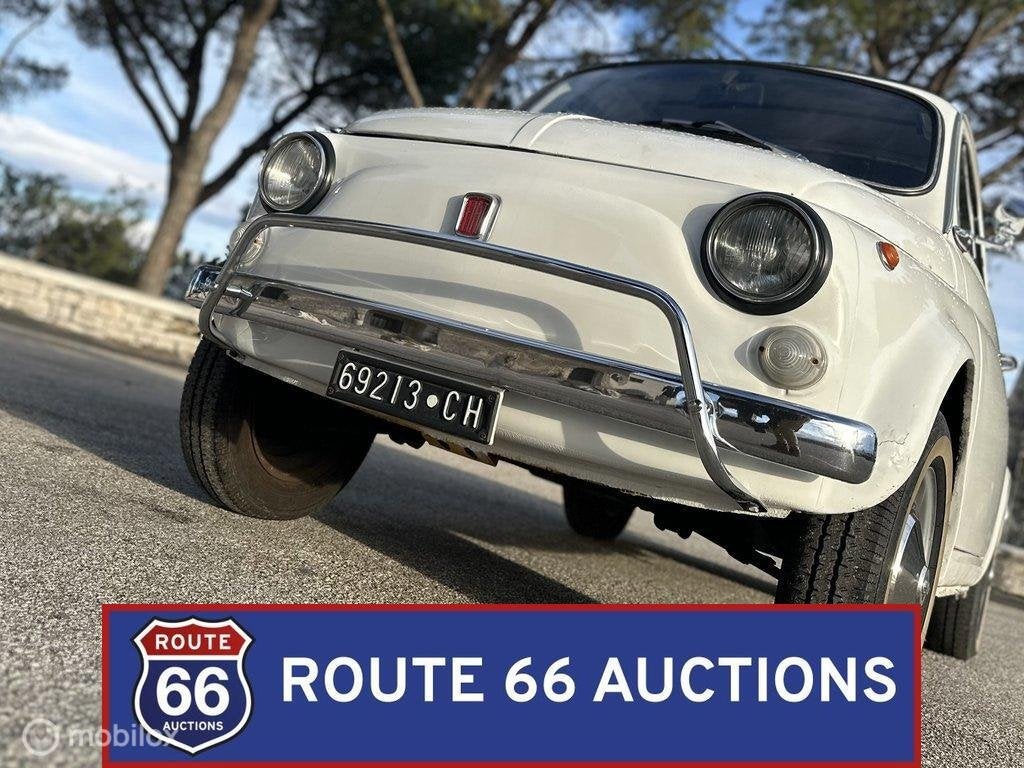 Fiat 500 L | 1969 | Route 66 Auctions, Autos, Achat, Entreprise, Boîte manuelle, Autre carrosserie