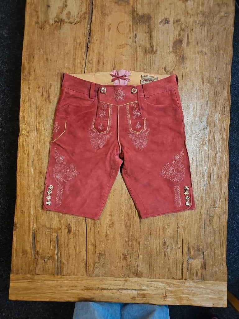 Lederhosen dames roze, Kleding | Dames, Maat 42/44 (L), Ophalen of Verzenden, Zo goed als nieuw, Roze