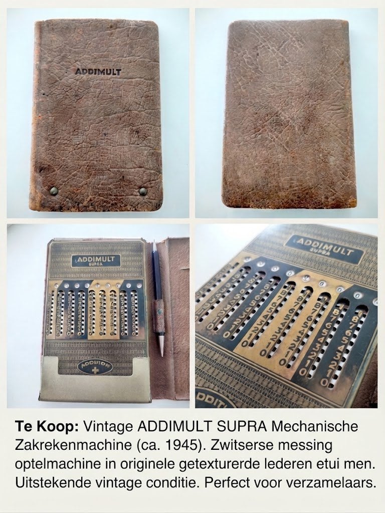 Addimult supra edition + (Mechanical Calculator) 1945, Ophalen of Verzenden, Gebruikt