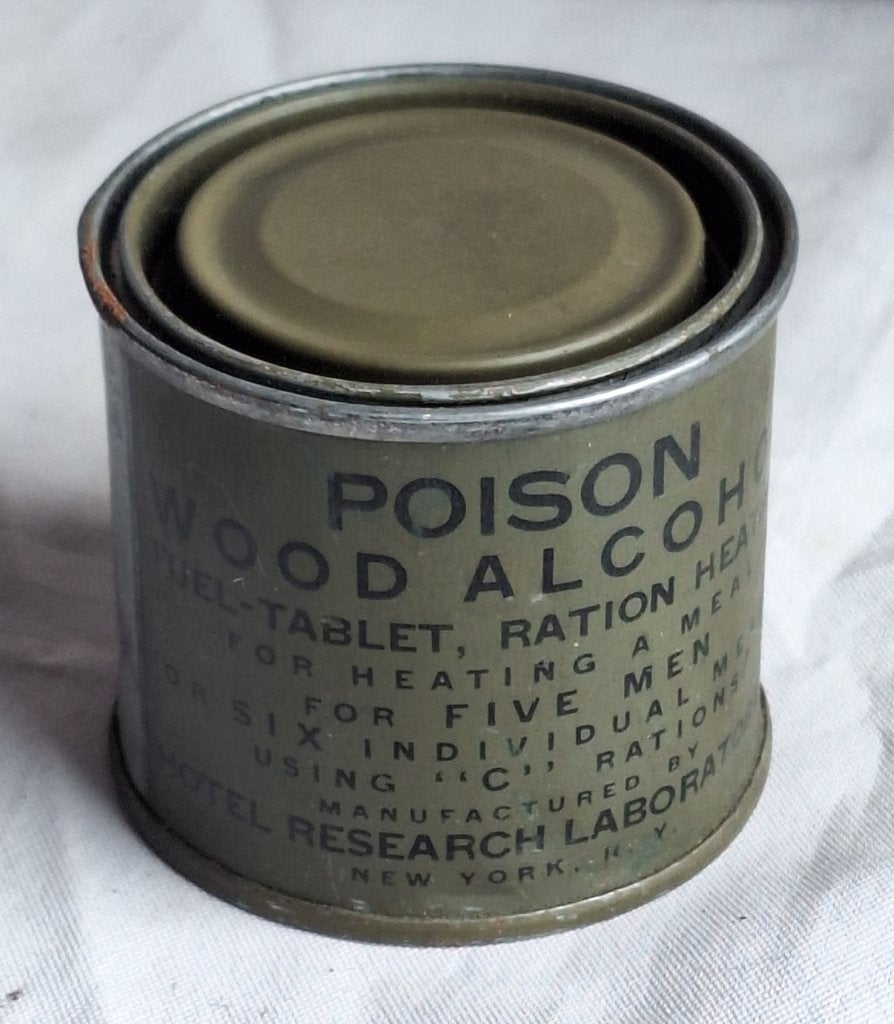 Boite d’alcool pour réchaud (ration) US WW2, Collections, Objets militaires | Seconde Guerre mondiale, Armée de terre, Enlèvement ou Envoi