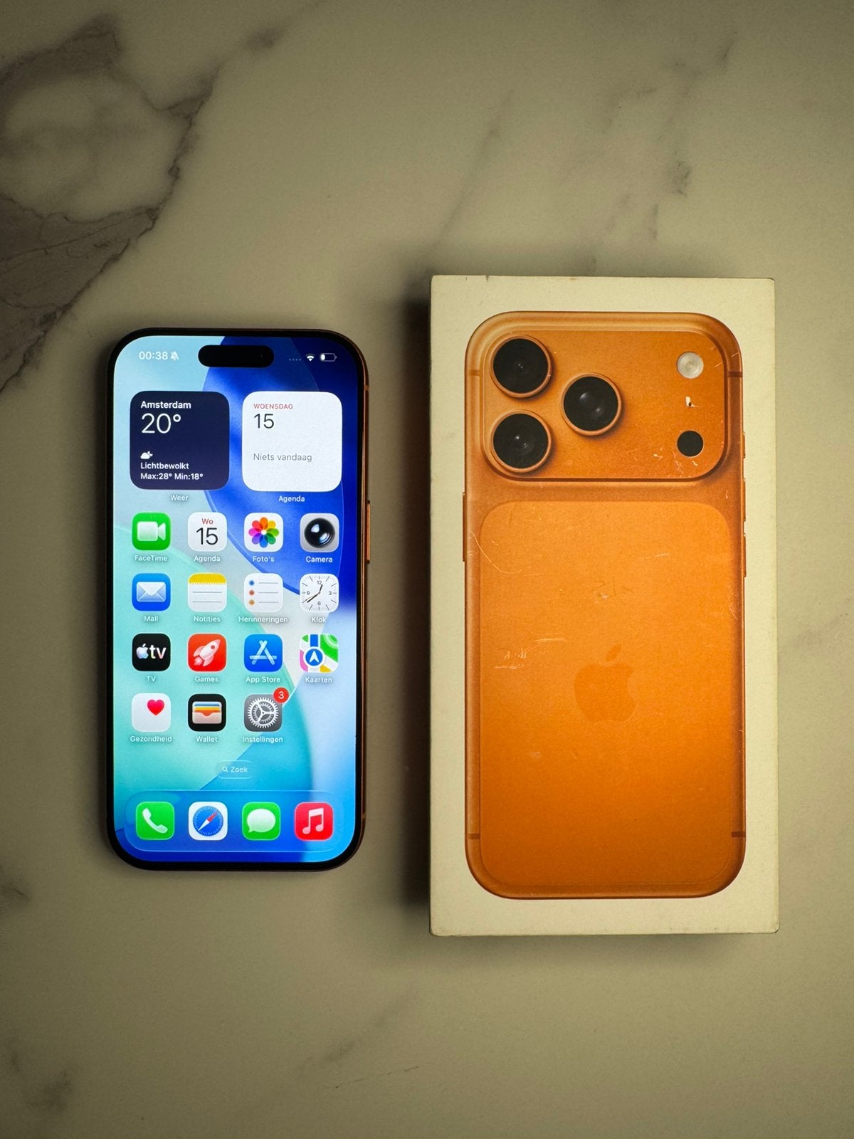Apple iPhone 17 Pro | 512gb | Cosmic Orange | 94%, Telecommunicatie, Mobiele telefoons | Apple iPhone, Ophalen, Zo goed als nieuw