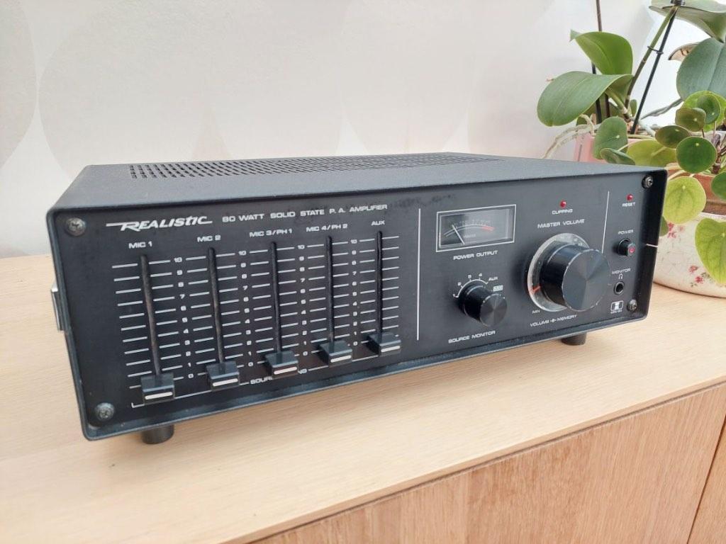 Amplificateur statique Realistic 80w, TV, Hi-fi & Vidéo, Amplificateurs & Ampli-syntoniseurs, Utilisé, 60 à 120 watts, Enlèvement ou Envoi