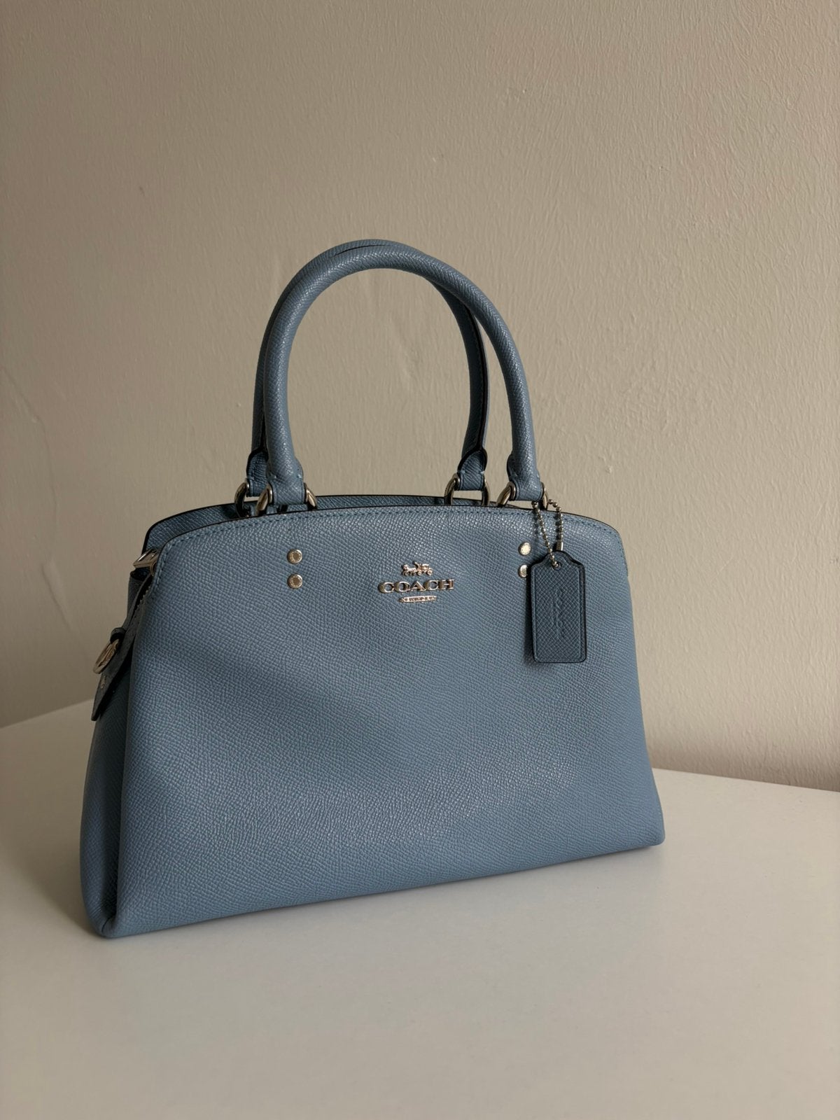 Sac Coach Lille mini bleu + portefeuille, Bijoux, Sacs & Beauté, Enlèvement ou Envoi, Comme neuf, Bleu