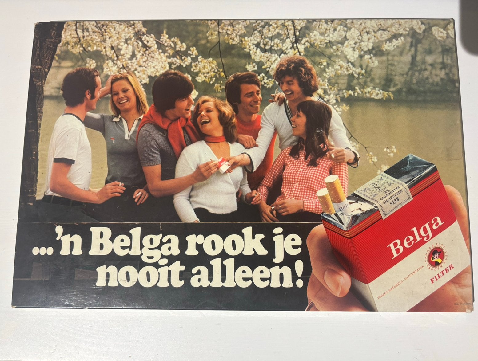 Kartonnen reclame belga, Verzamelen, Ophalen of Verzenden, Zo goed als nieuw, Reclamebord