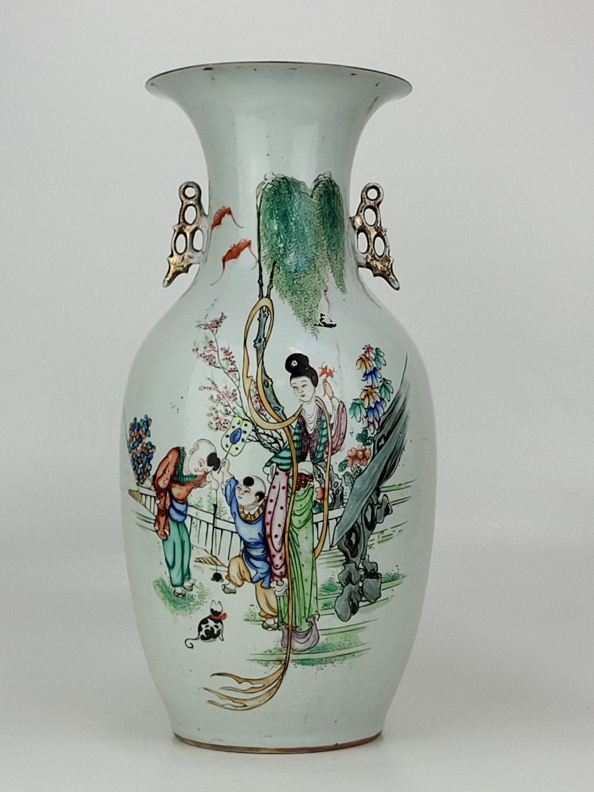 Vase chinois antique avec scène de jardin, Enlèvement ou Envoi, Vase