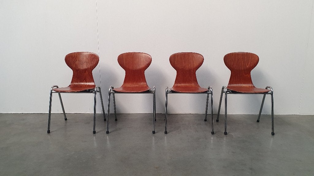 Vintage pagholz school industriële design stoel 60s retro, Enlèvement