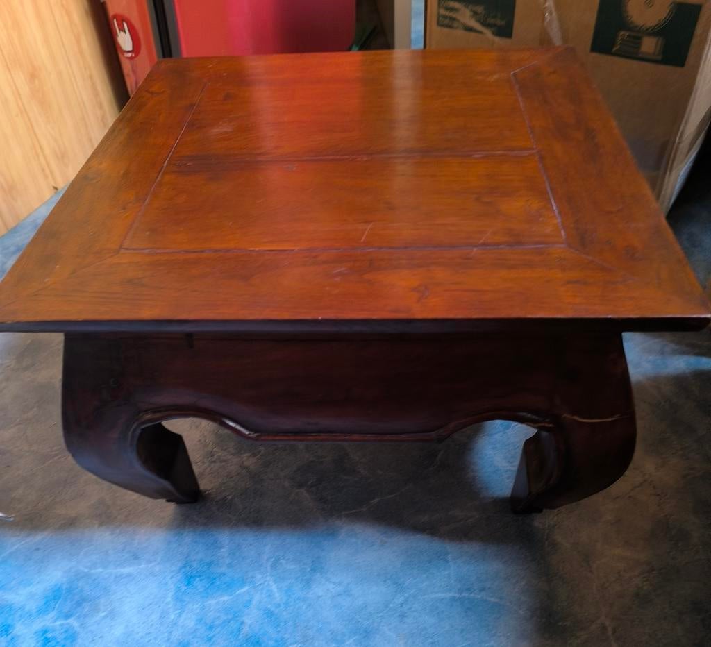 Teak tafeltje, Ophalen