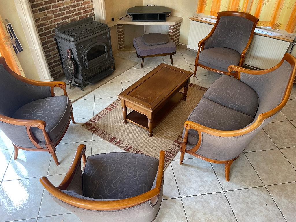 Volledig salon, Huis en Inrichting, Ophalen, Zo goed als nieuw, Stof, Vintage