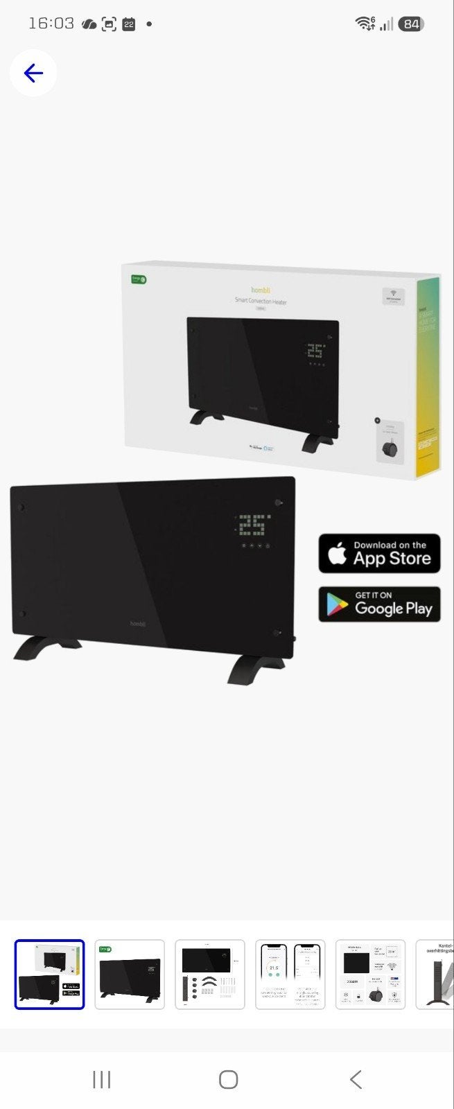 Hombli elektrische kachel! Bediening met app!, Huis en Inrichting, Kachels, Ophalen, Nieuw, Elektrisch, Vrijstaand