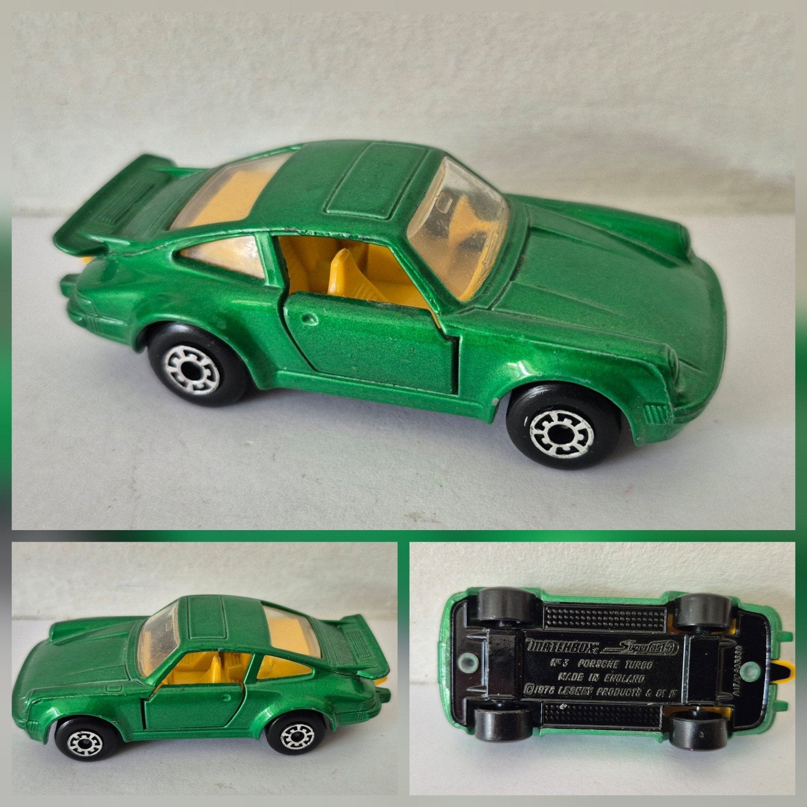 Matchbox 3-C 1978 Porsche 911 Turbo (green) - Mint, Enlèvement ou Envoi, Neuf, Voiture