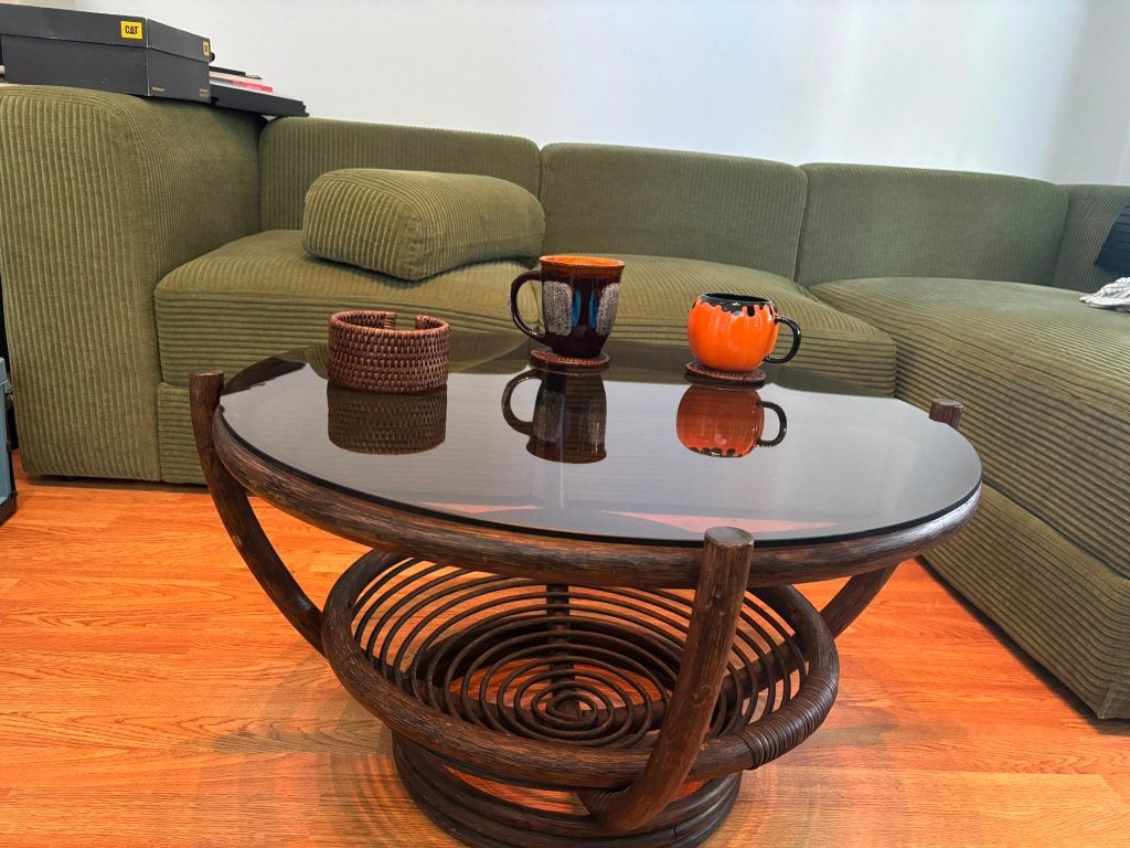 Table basse brun foncé, Maison & Meubles, Tables | Tables de salon, Rond, 50 à 100 cm, Enlèvement, Utilisé