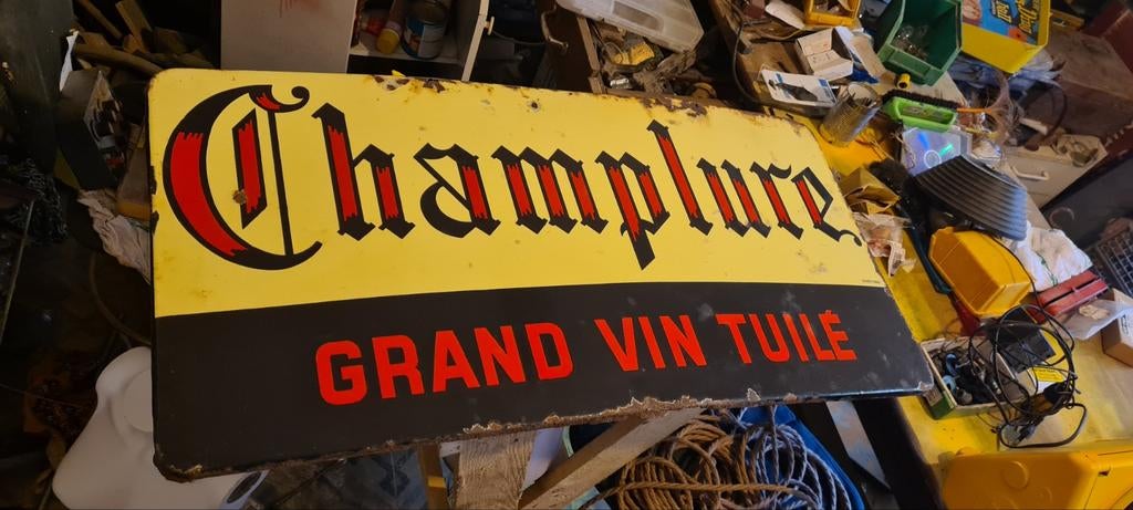 Plaque emaillee vin champlure, Enlèvement ou Envoi