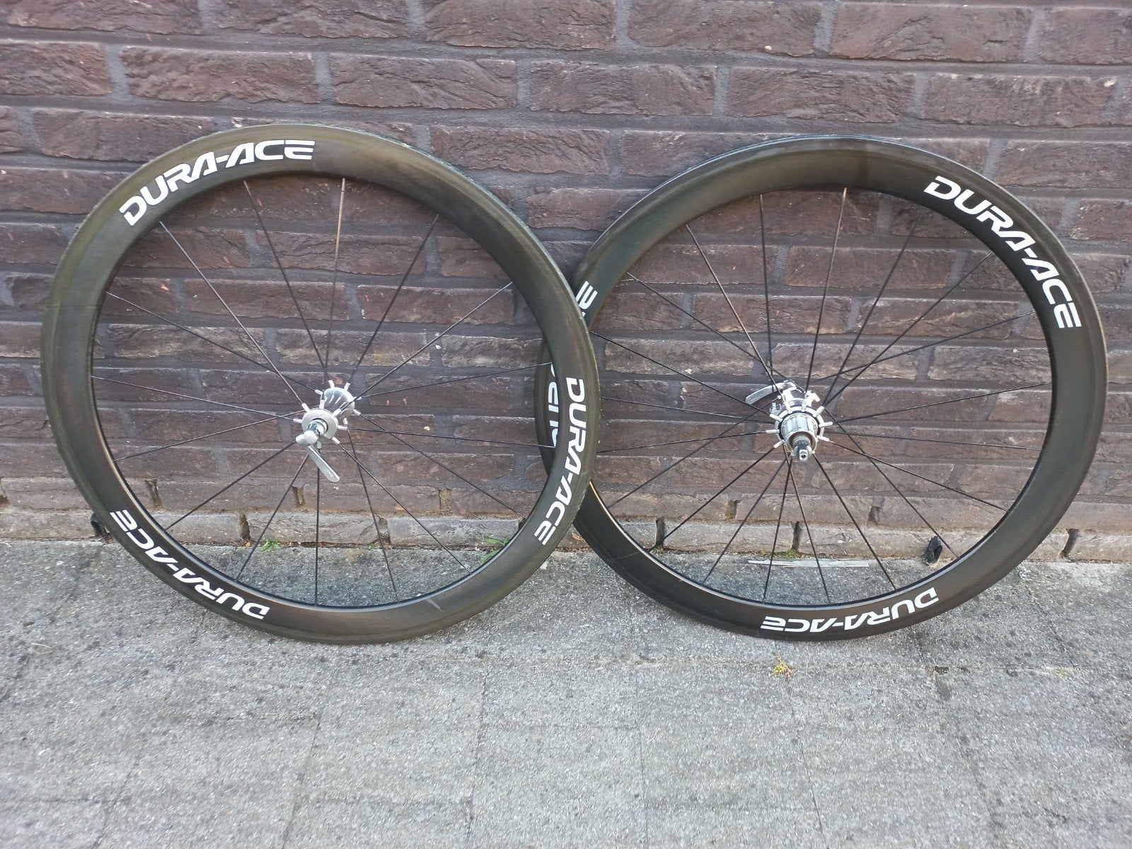 Full carbon wielsets HED // DURA ACE voor tubes, velgrem, Fietsen en Brommers, Ophalen