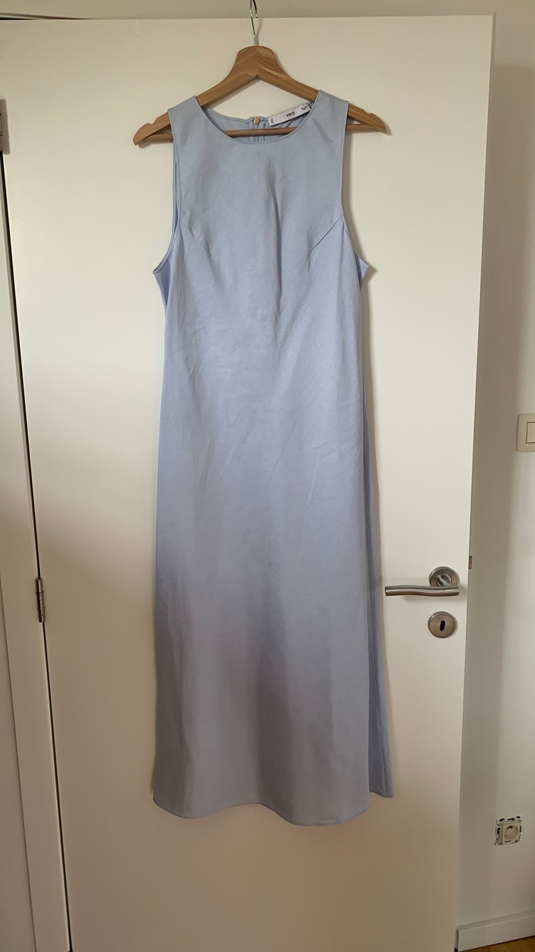 Linnen jurk Mango, maat L, blauw, in perfecte staat, Kleding | Dames, Blauw, Maat 42/44 (L), Ophalen of Verzenden, Zo goed als nieuw