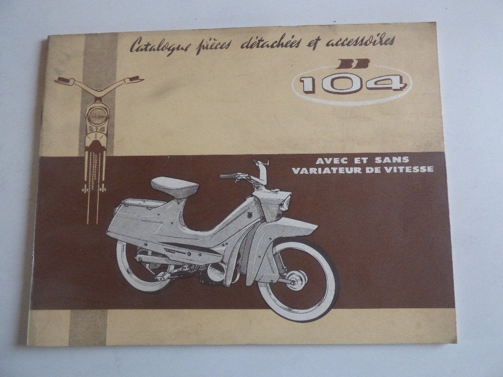 LISTE DES PIÈCES PEUGEOT BB 104 / BB 104R / BB 104 RV, Vélos & Vélomoteurs, Modes d'emploi & Notices d'utilisation, Enlèvement ou Envoi