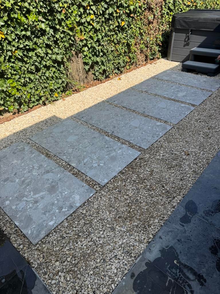 Keramische tegels 120 op 60cm, Ophalen, Zo goed als nieuw, Terrastegels