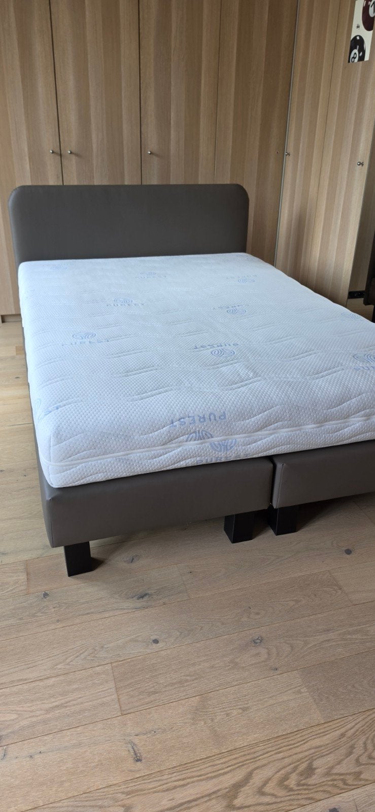 Boxspring Velda versus 140x200, Brun, Enlèvement, 200 cm, Deux personnes