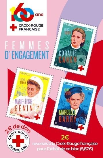 Frankrijk 60jaar Rode Kruis Frankrijk Jaar2024 Postfris, Ophalen of Verzenden, Postfris
