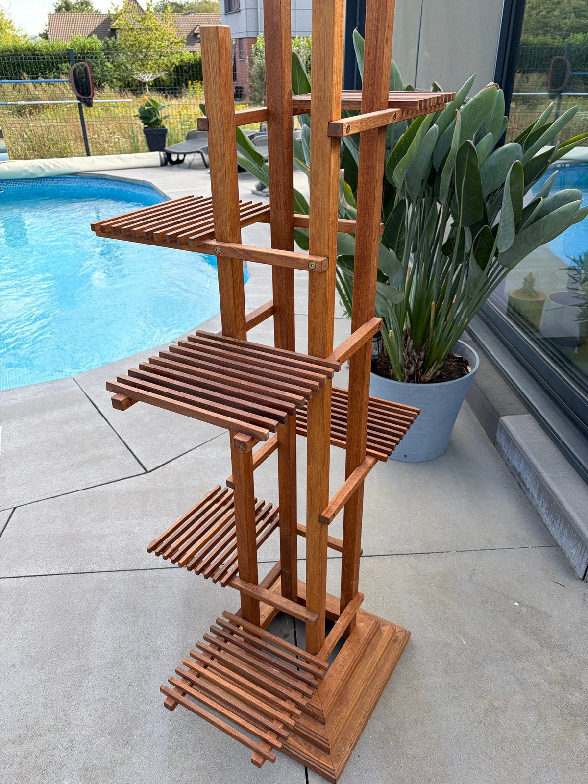 Étagère à plantes, Huis en Inrichting, Woonaccessoires | Etagères, Ophalen, Zo goed als nieuw, Etagère, Hout