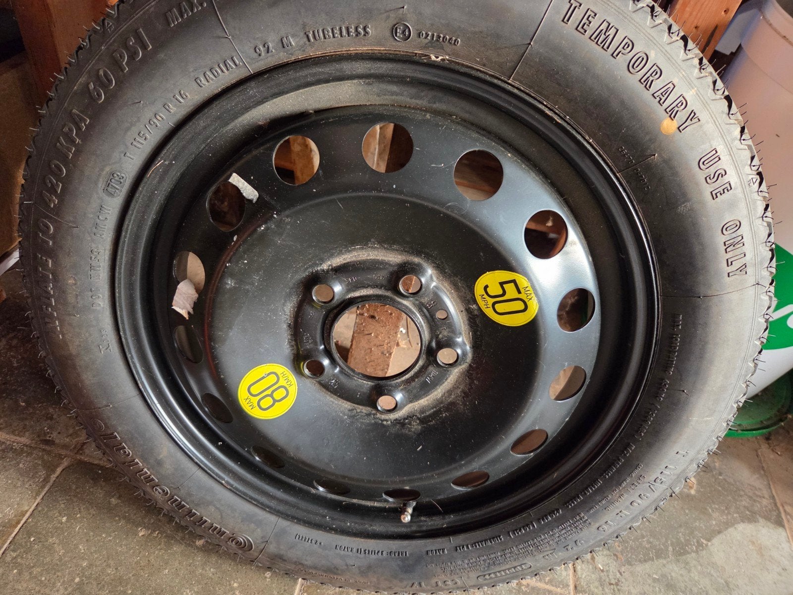 Reservewiel reservewiel 16" BMW - Continental T 115/90 R16 -, Ophalen, Zo goed als nieuw