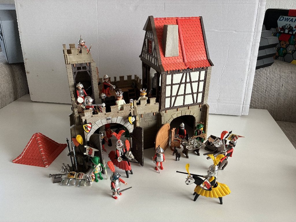 Playmobil Vintage Kasteel 3450/3446 met steekspel - Lot A9, Kinderen en Baby's, Gebruikt, Complete set, Ophalen of Verzenden, Kasteel/Fort