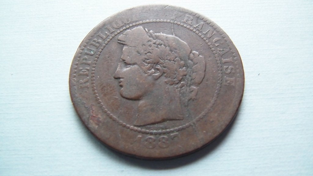 france 10 centimes 1887 A, Enlèvement, France
