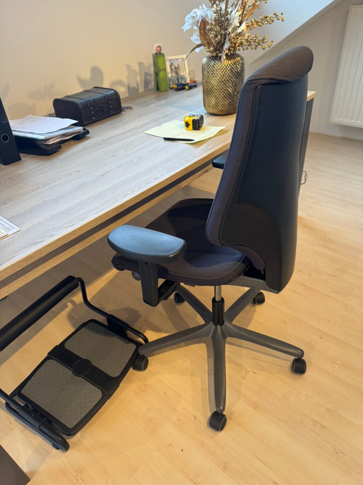 Ergonomische bureaustoel, Zwart, Ophalen of Verzenden, Zo goed als nieuw, Bureaustoel