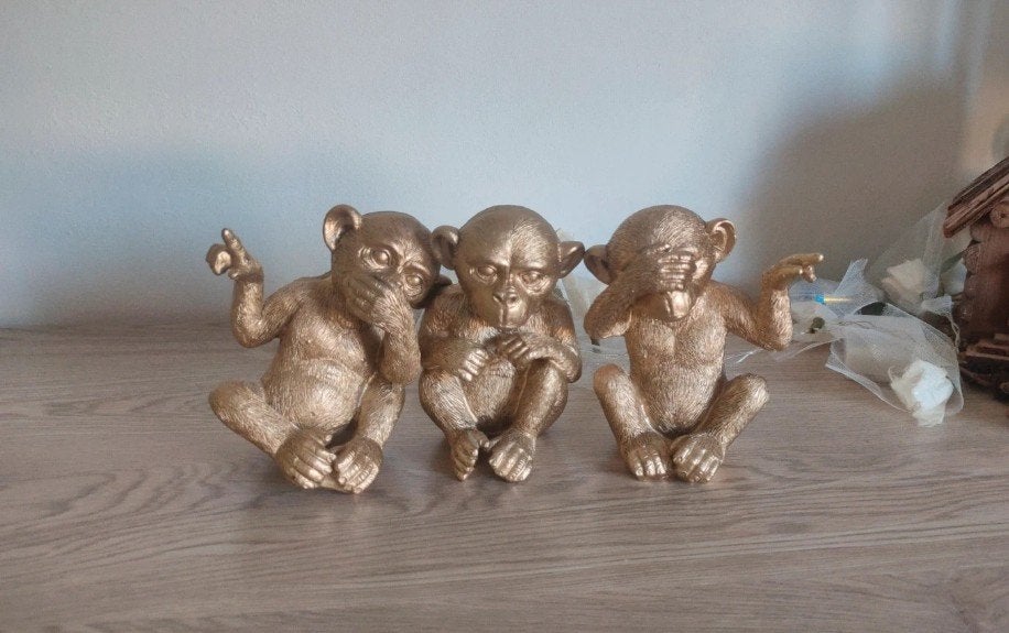Lot de 3 décos singes, Enlèvement ou Envoi